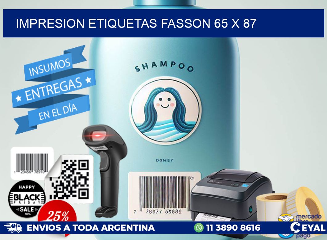 IMPRESION ETIQUETAS FASSON 65 x 87