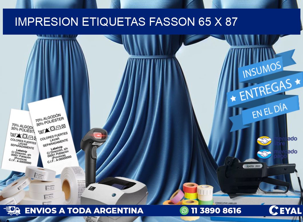 IMPRESION ETIQUETAS FASSON 65 x 87