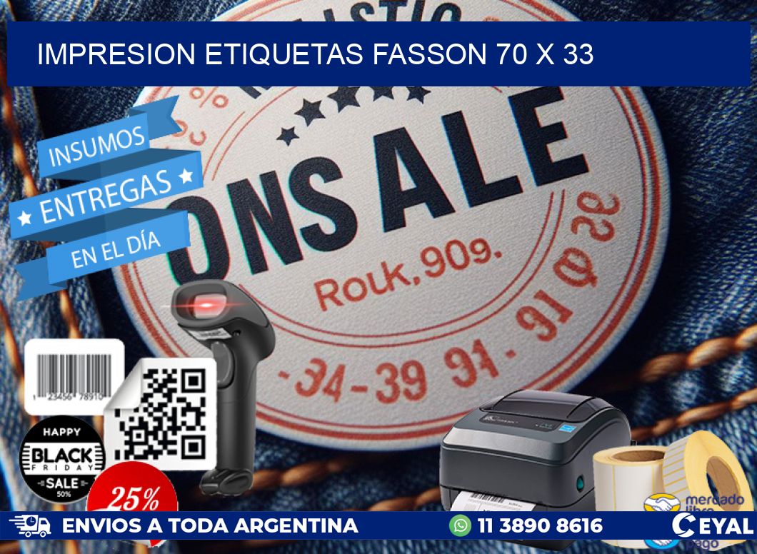 IMPRESION ETIQUETAS FASSON 70 x 33