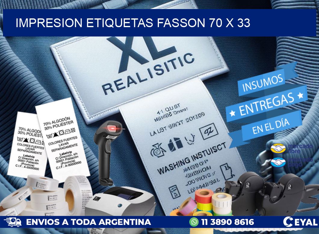 IMPRESION ETIQUETAS FASSON 70 x 33