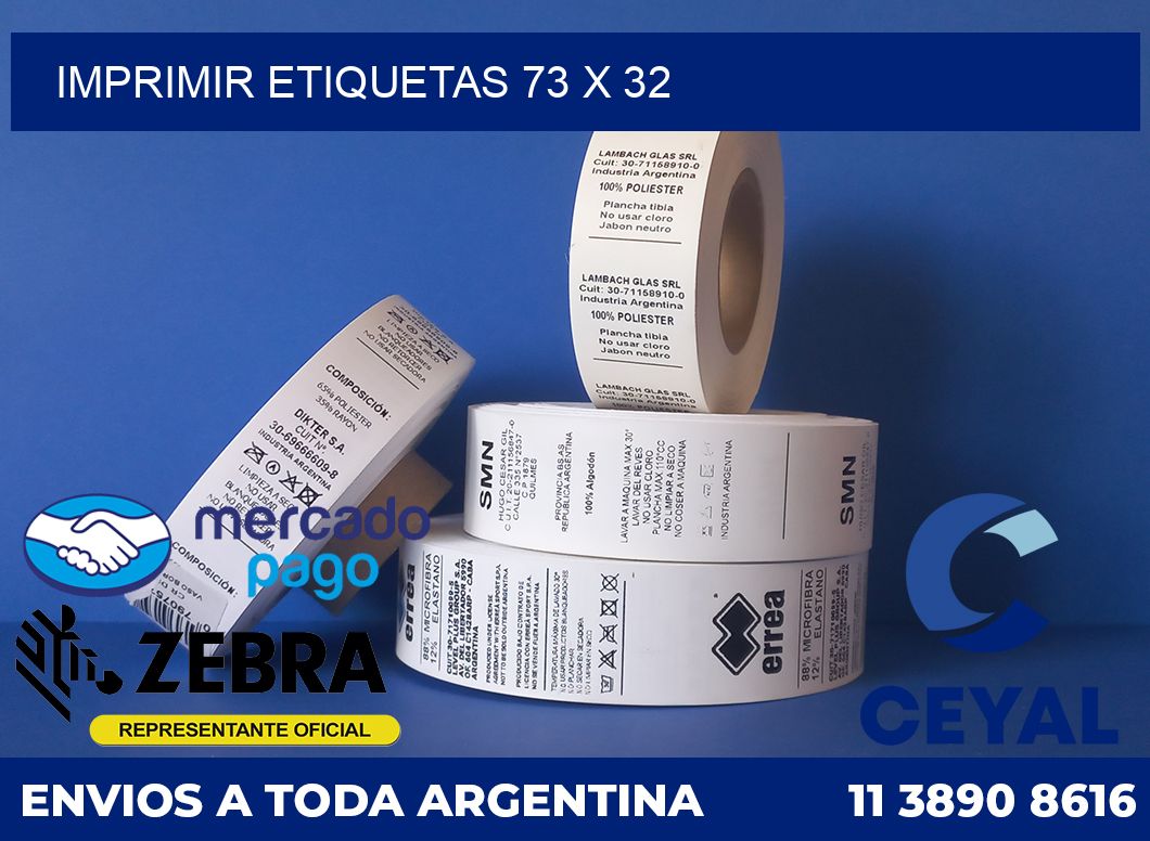 IMPRIMIR ETIQUETAS 73 x 32