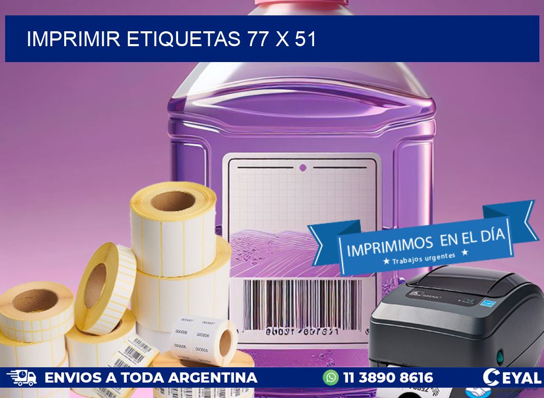 IMPRIMIR ETIQUETAS 77 x 51