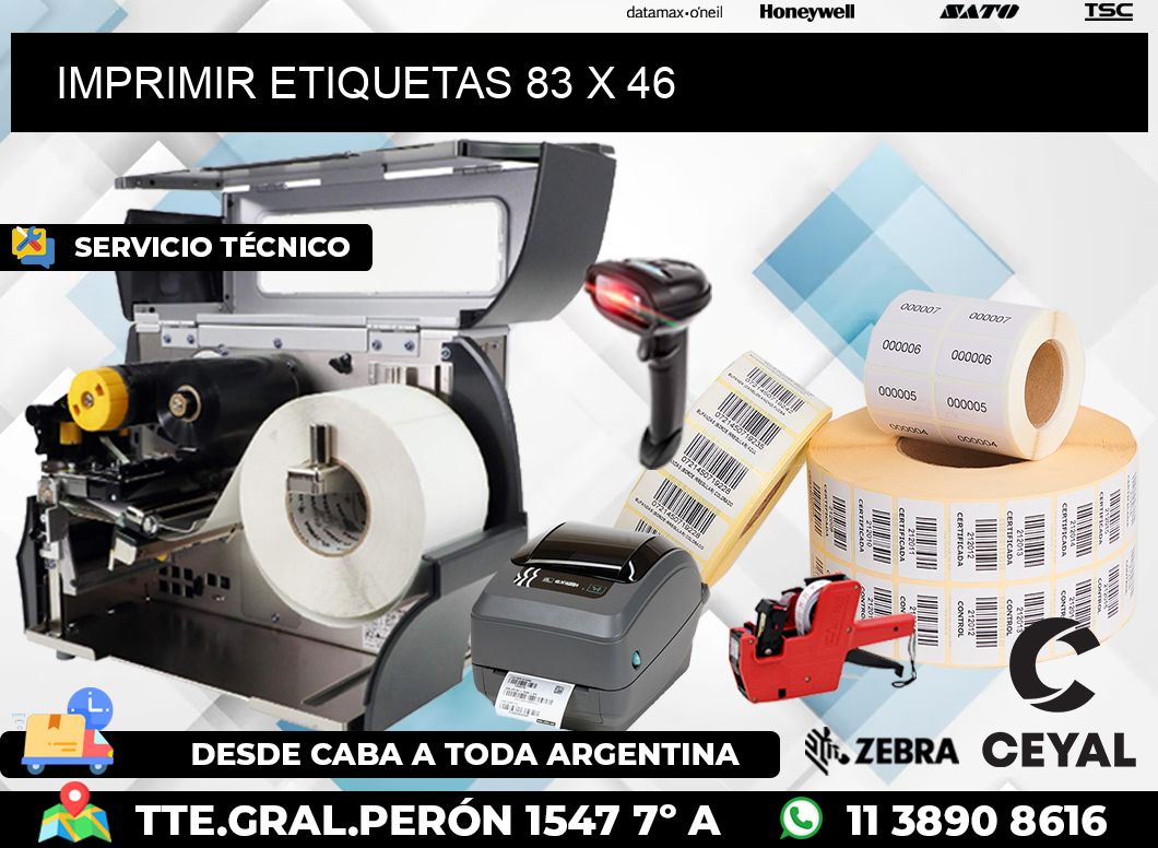 IMPRIMIR ETIQUETAS 83 x 46