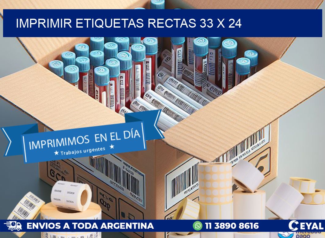 IMPRIMIR ETIQUETAS RECTAS 33 x 24