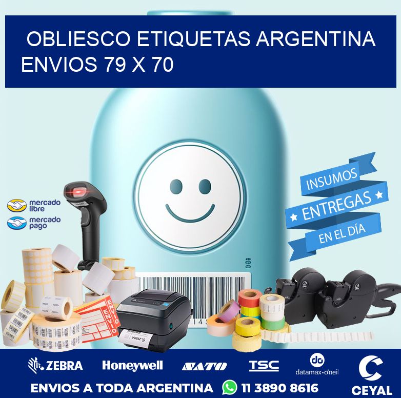 OBLIESCO ETIQUETAS ARGENTINA ENVIOS 79 x 70