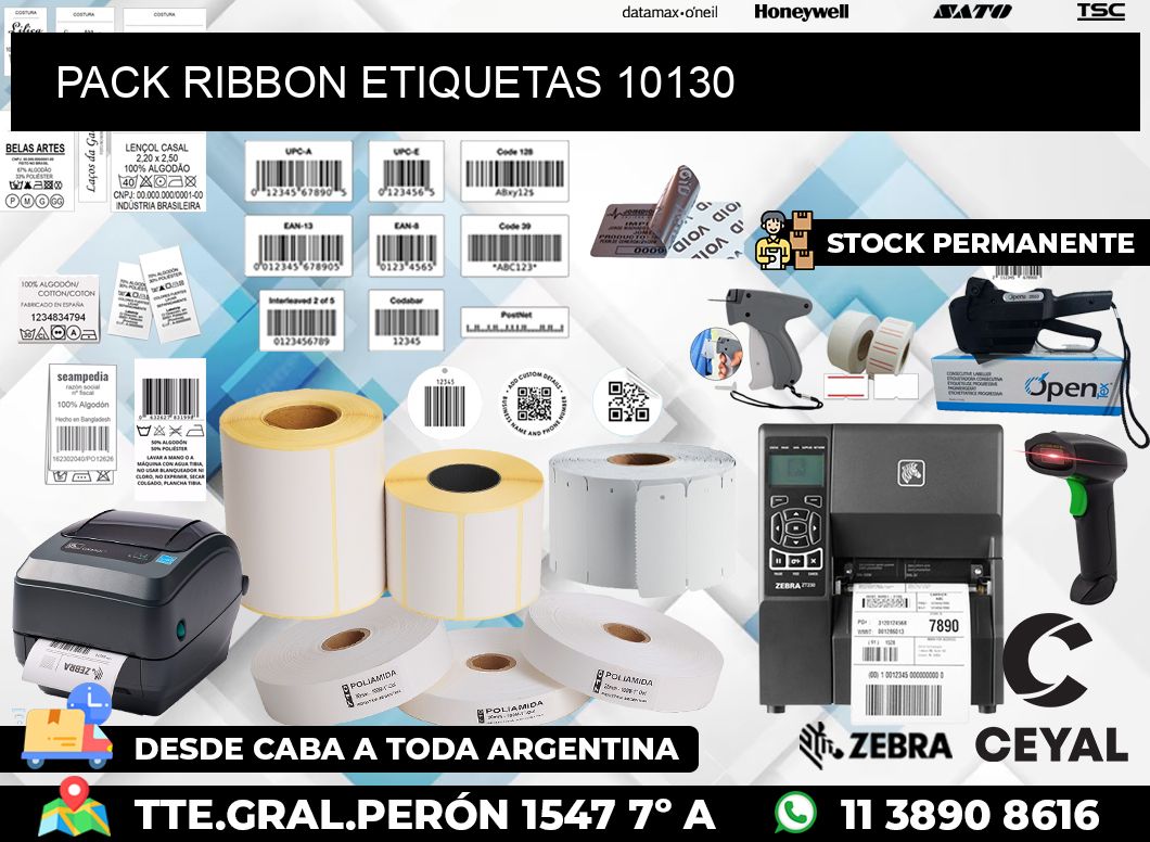 PACK RIBBON ETIQUETAS 10130