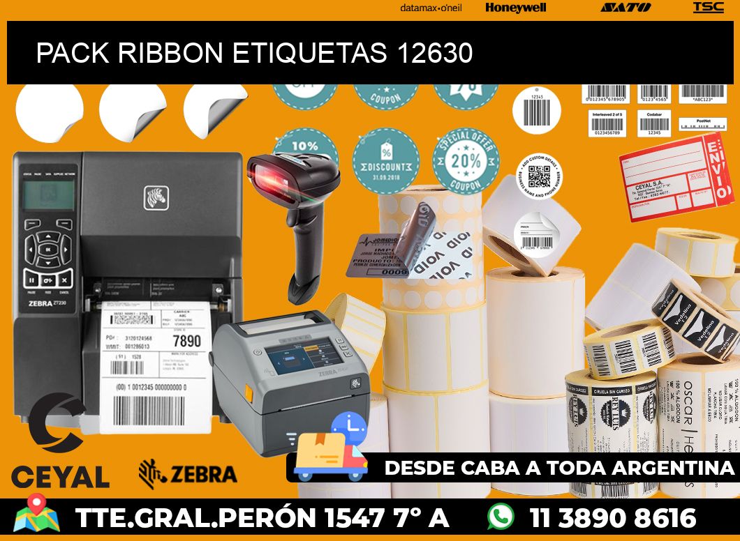 PACK RIBBON ETIQUETAS 12630