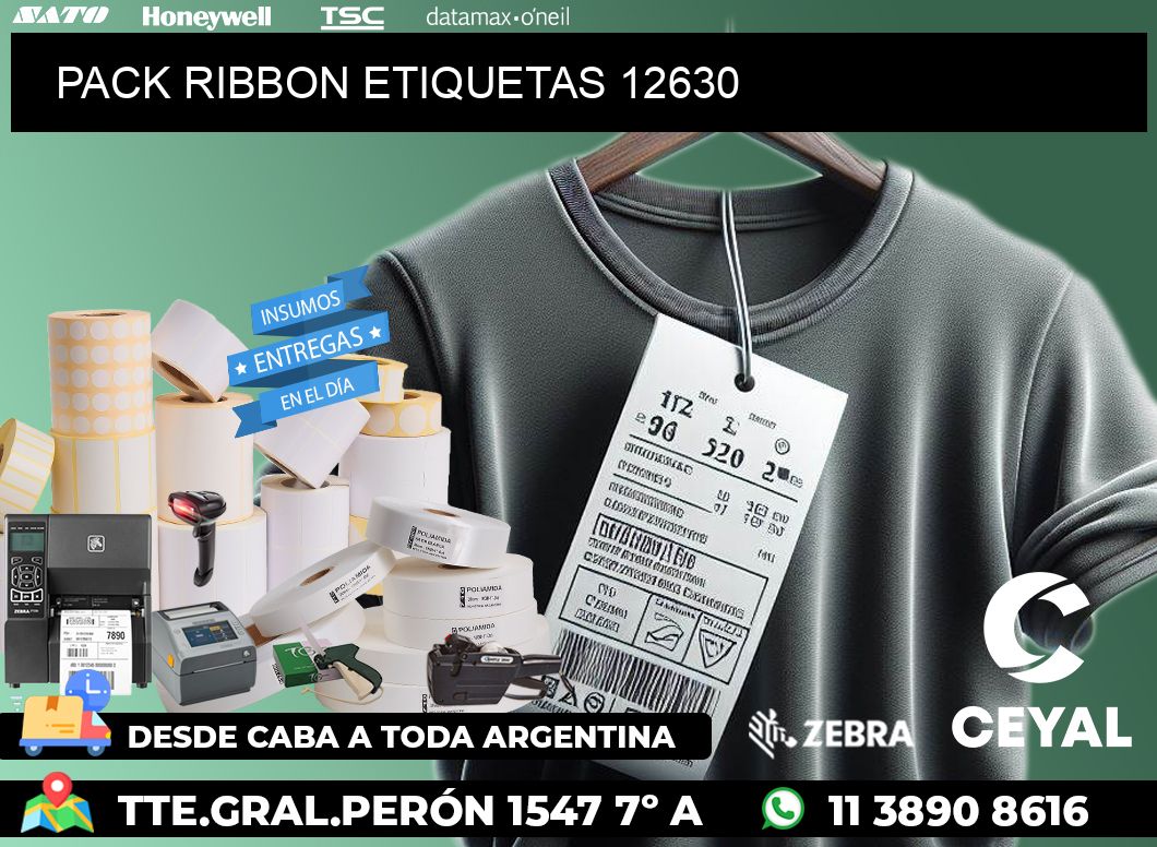 PACK RIBBON ETIQUETAS 12630