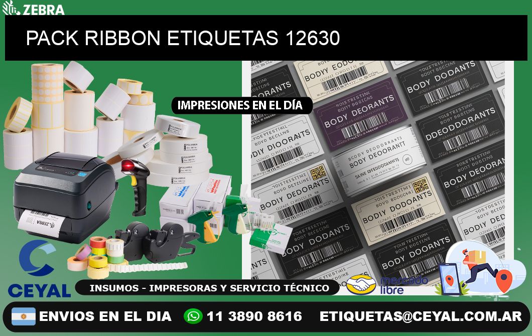 PACK RIBBON ETIQUETAS 12630