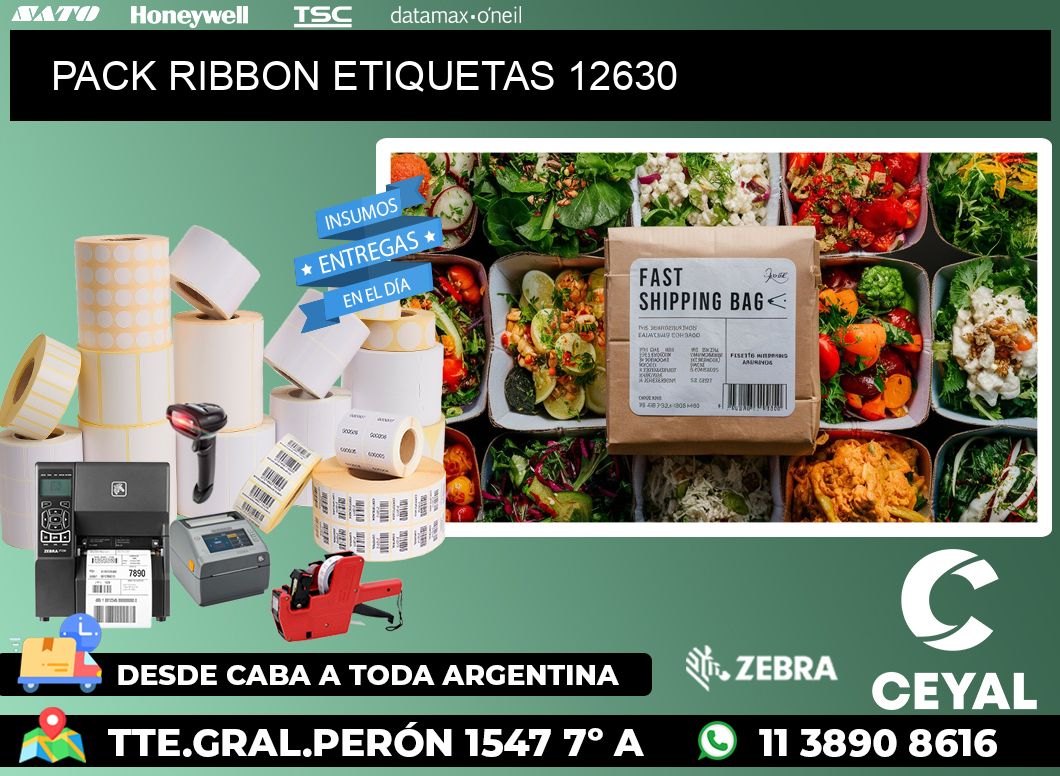 PACK RIBBON ETIQUETAS 12630