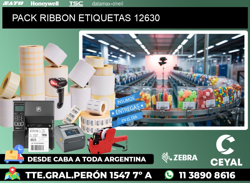 PACK RIBBON ETIQUETAS 12630