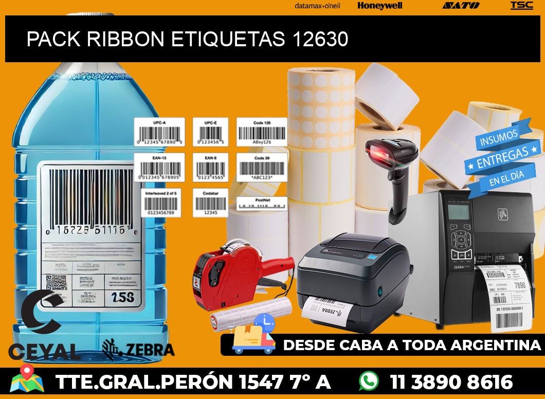 PACK RIBBON ETIQUETAS 12630