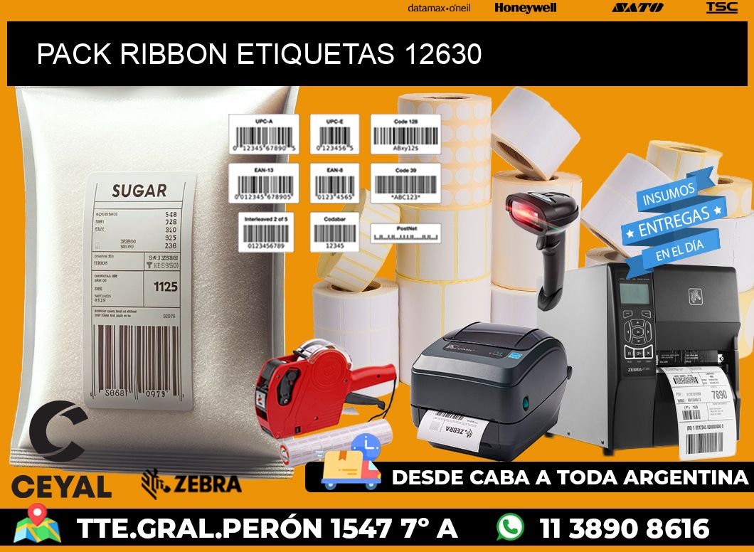 PACK RIBBON ETIQUETAS 12630