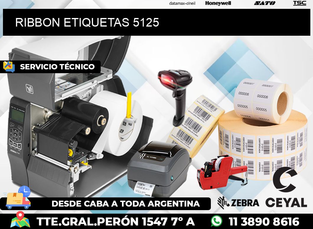 RIBBON ETIQUETAS 5125