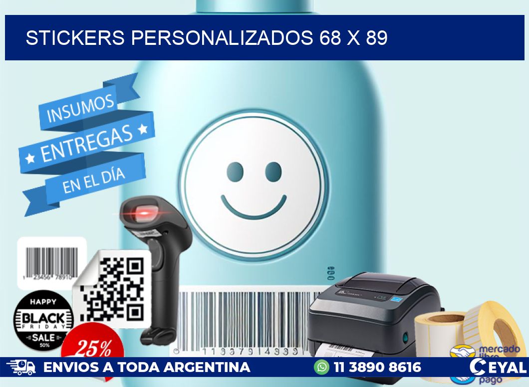 STICKERS PERSONALIZADOS 68 x 89