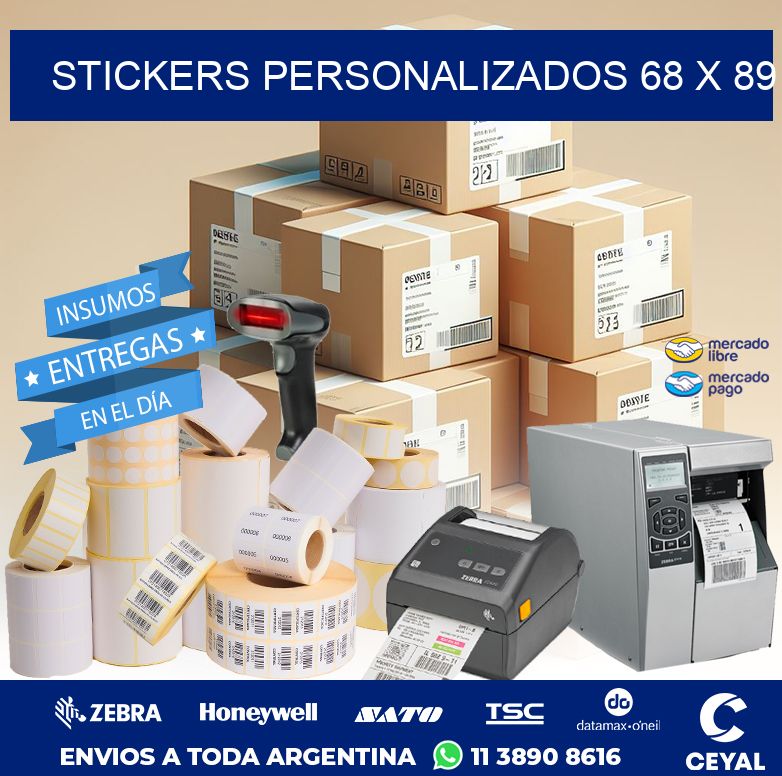 STICKERS PERSONALIZADOS 68 x 89