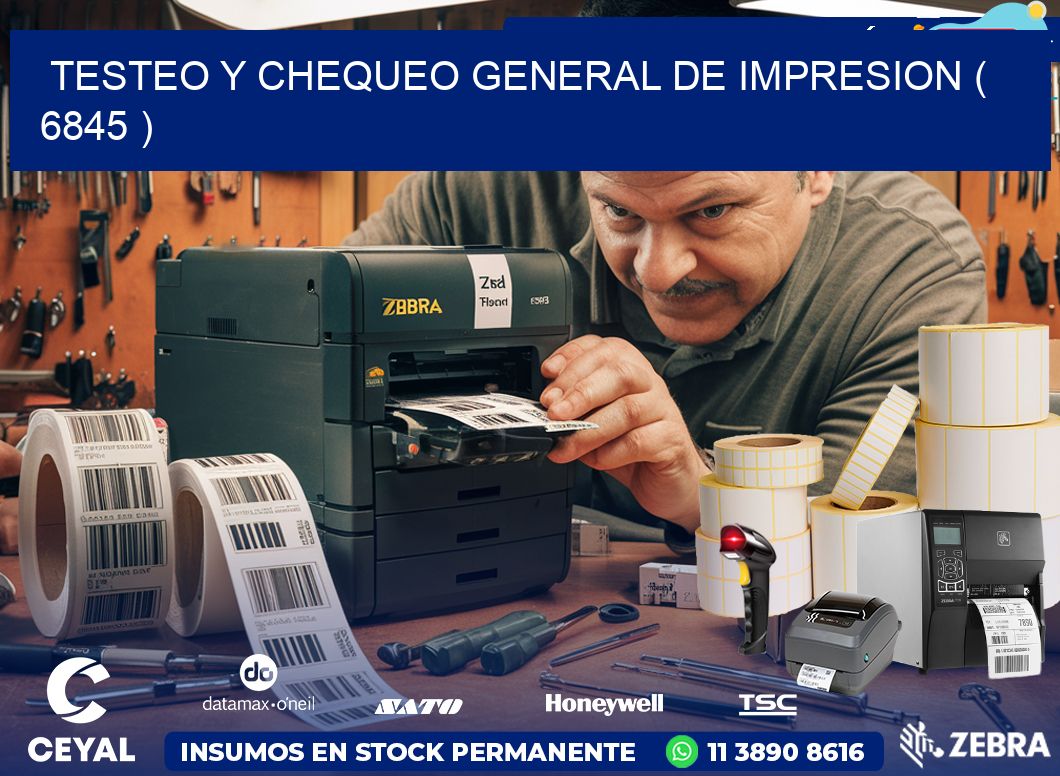 TESTEO Y CHEQUEO GENERAL DE IMPRESION ( 6845 )