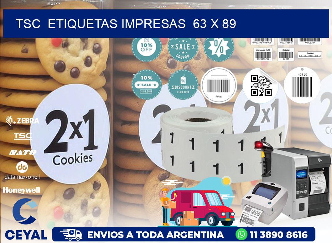 TSC  ETIQUETAS IMPRESAS  63 x 89