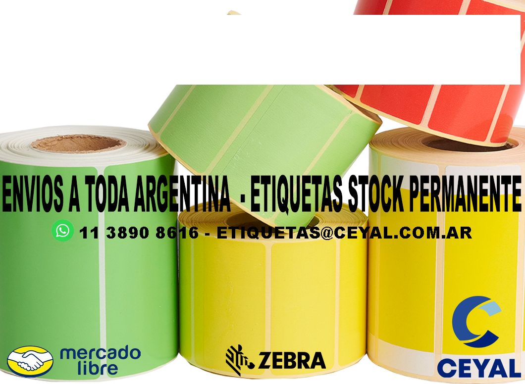 129 ETIQUETAS PAPEL TERMICO 48 x 24 X1600 UNIDADES