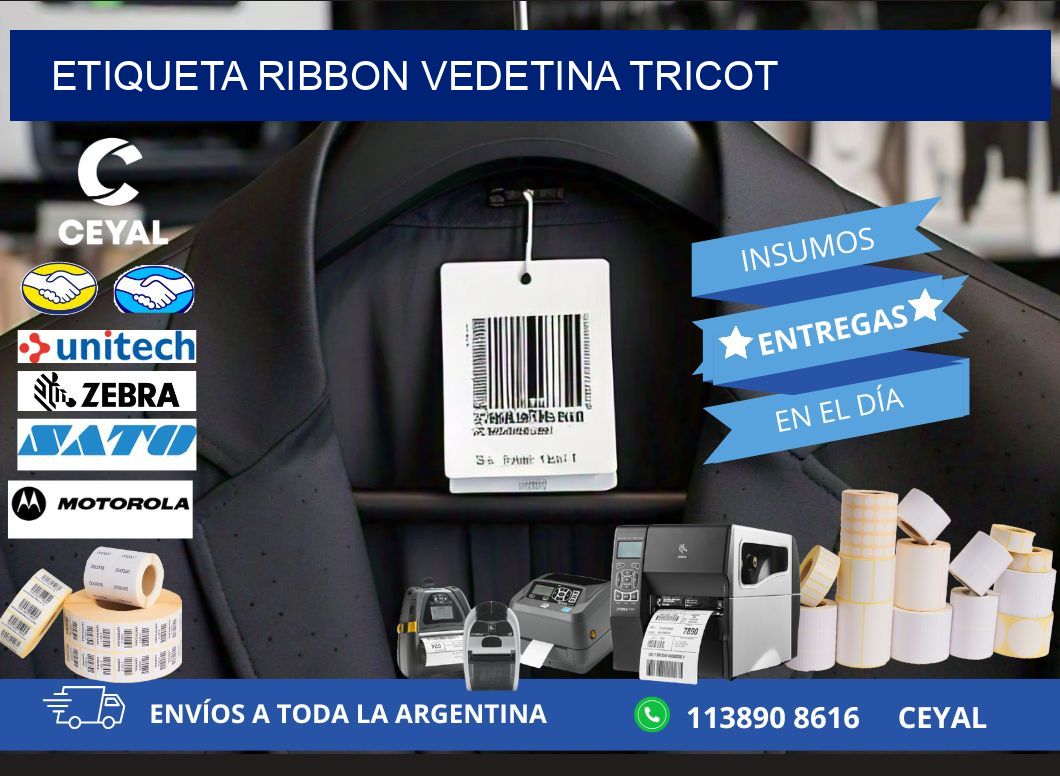 ETIQUETA RIBBON VEDETINA TRICOT