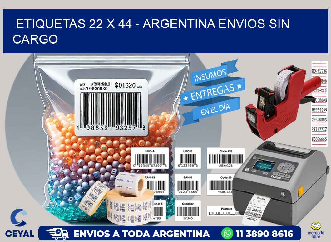 ETIQUETAS 22 x 44 - ARGENTINA ENVIOS SIN CARGO