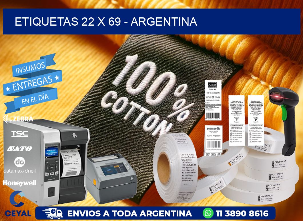 ETIQUETAS 22 x 69 - ARGENTINA