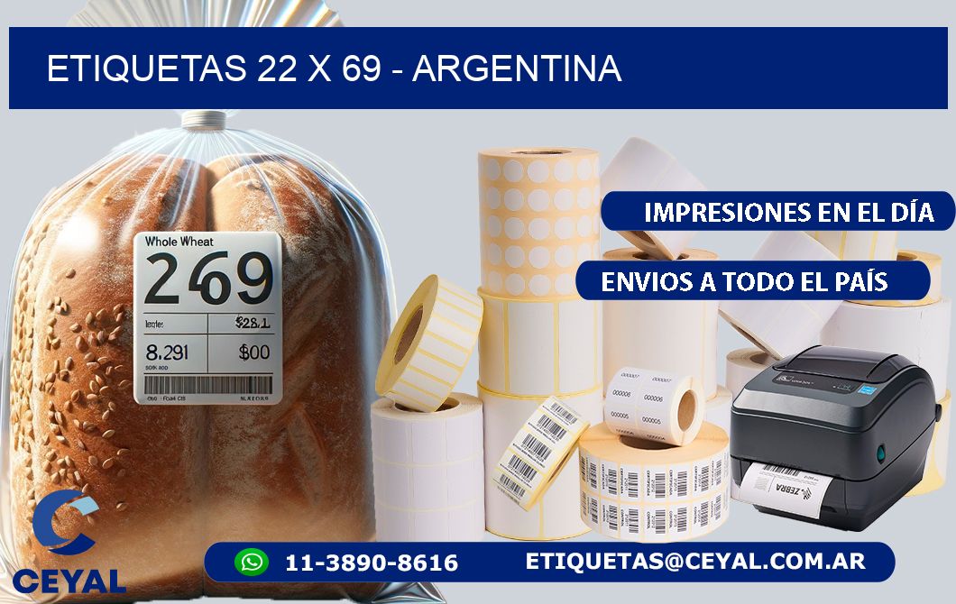 ETIQUETAS 22 x 69 - ARGENTINA