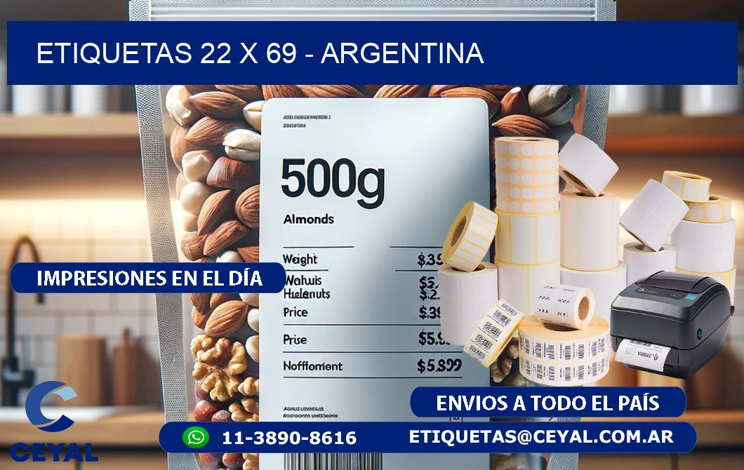 ETIQUETAS 22 x 69 - ARGENTINA