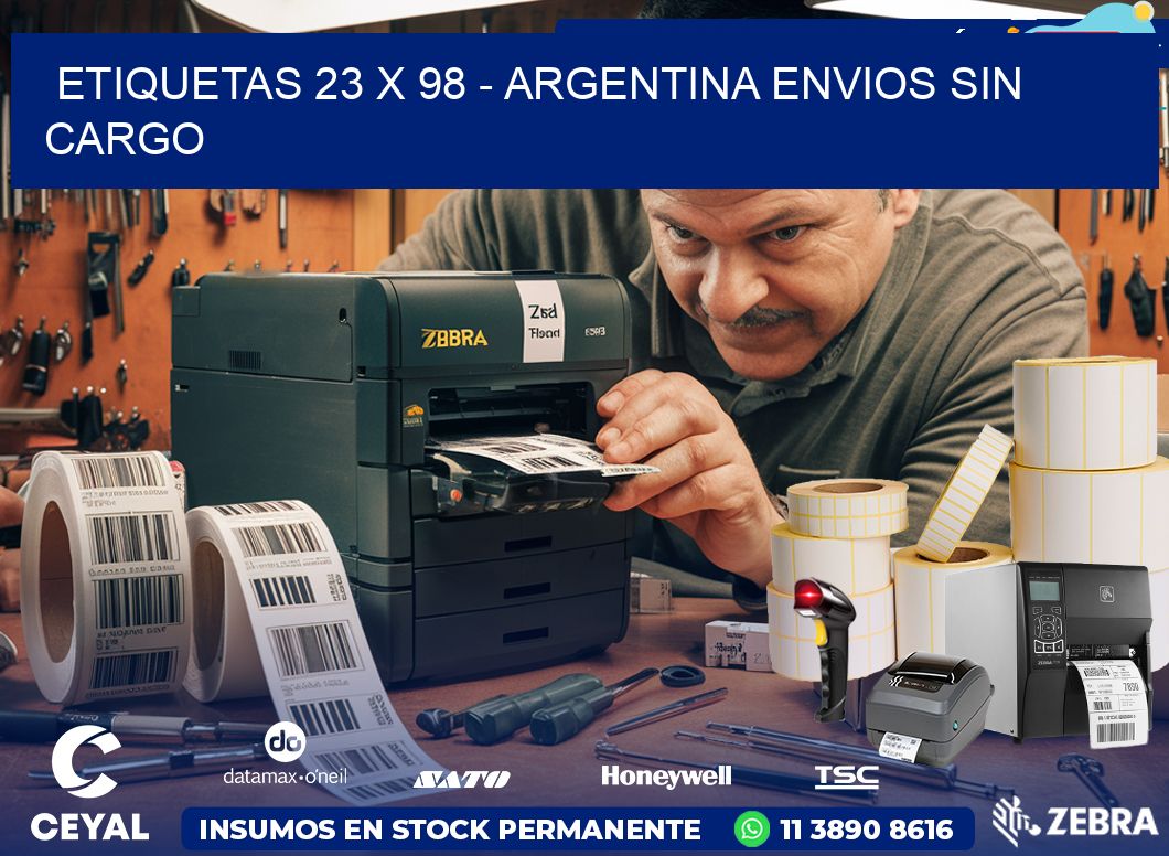 ETIQUETAS 23 x 98 - ARGENTINA ENVIOS SIN CARGO