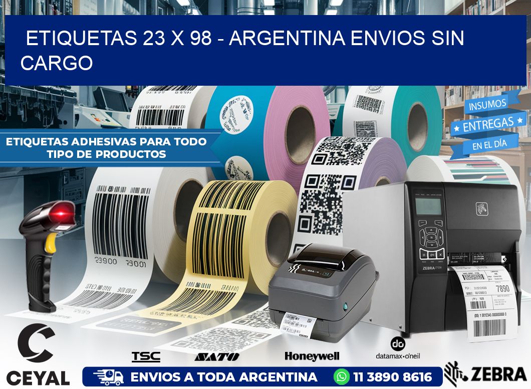 ETIQUETAS 23 x 98 – ARGENTINA ENVIOS SIN CARGO