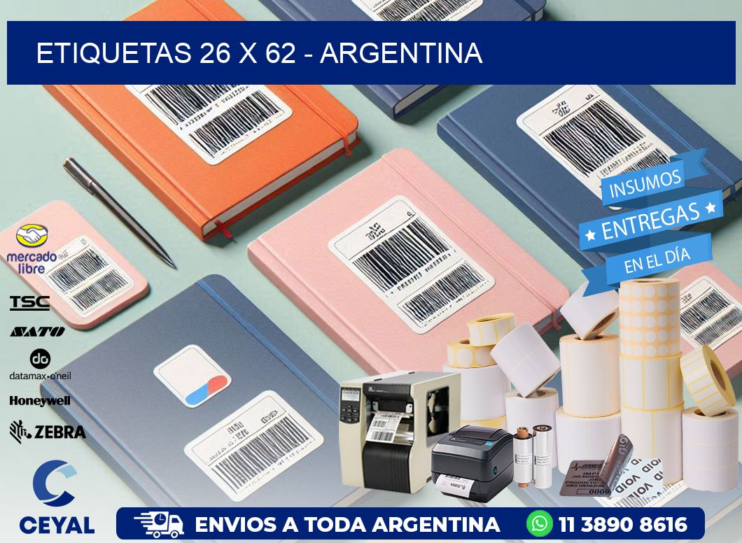 ETIQUETAS 26 x 62 - ARGENTINA