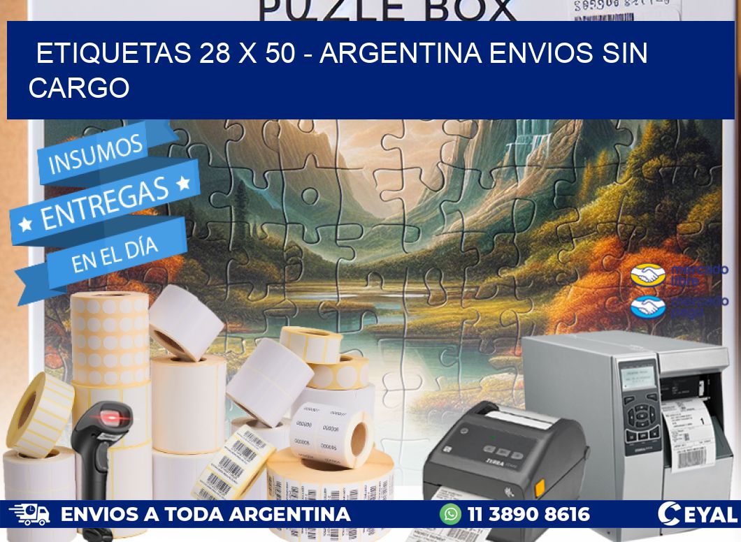 ETIQUETAS 28 x 50 - ARGENTINA ENVIOS SIN CARGO