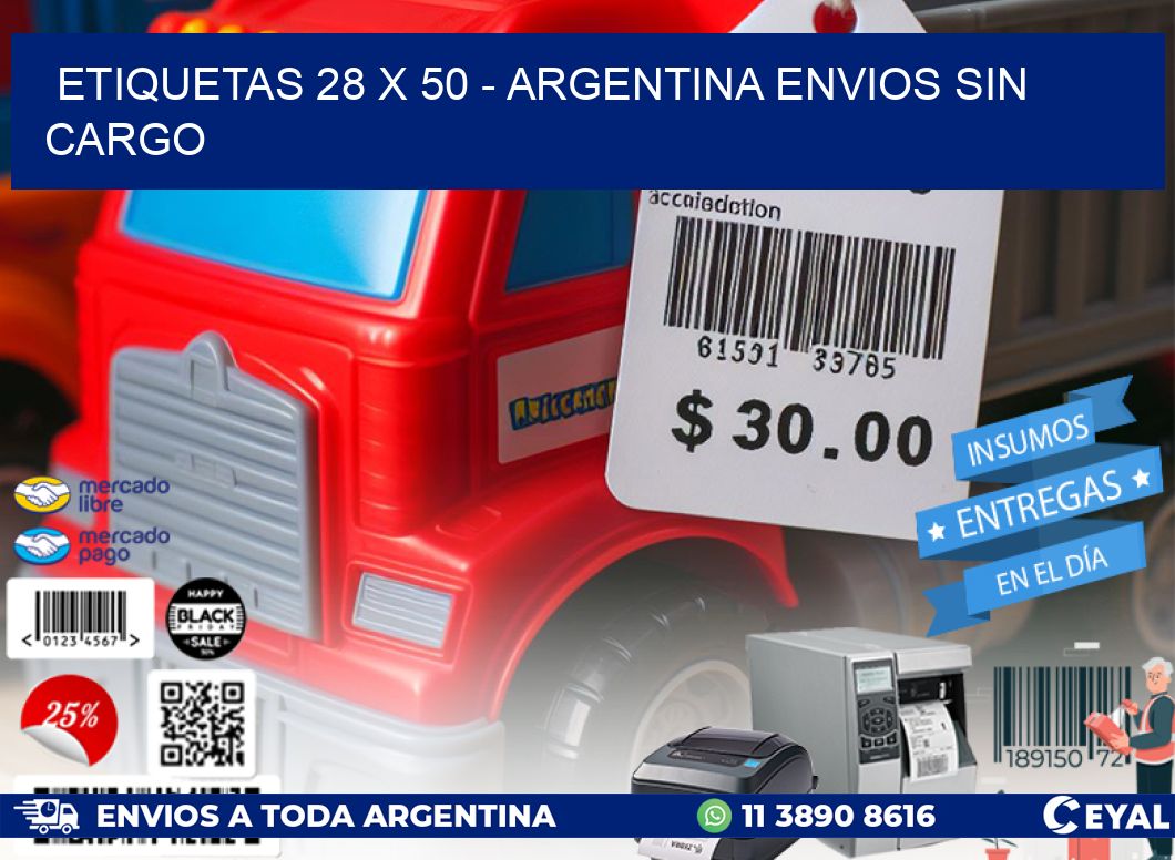 ETIQUETAS 28 x 50 – ARGENTINA ENVIOS SIN CARGO