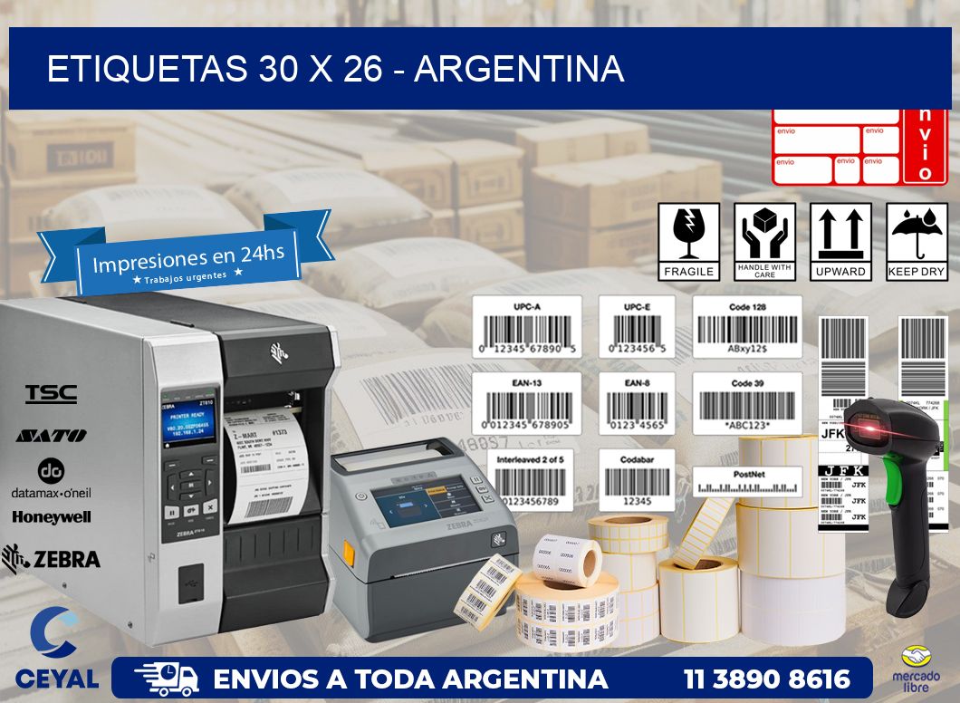 ETIQUETAS 30 x 26 - ARGENTINA