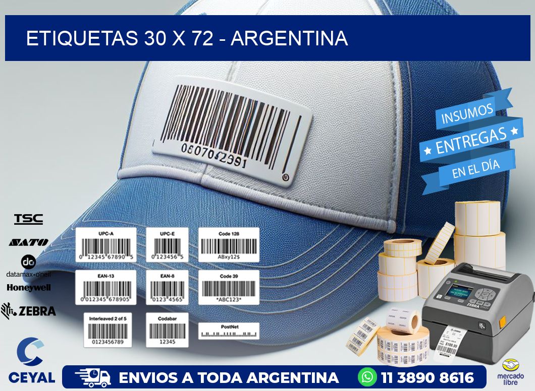 ETIQUETAS 30 x 72 - ARGENTINA