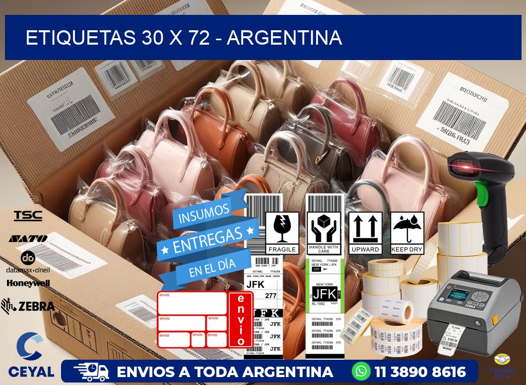 ETIQUETAS 30 x 72 - ARGENTINA