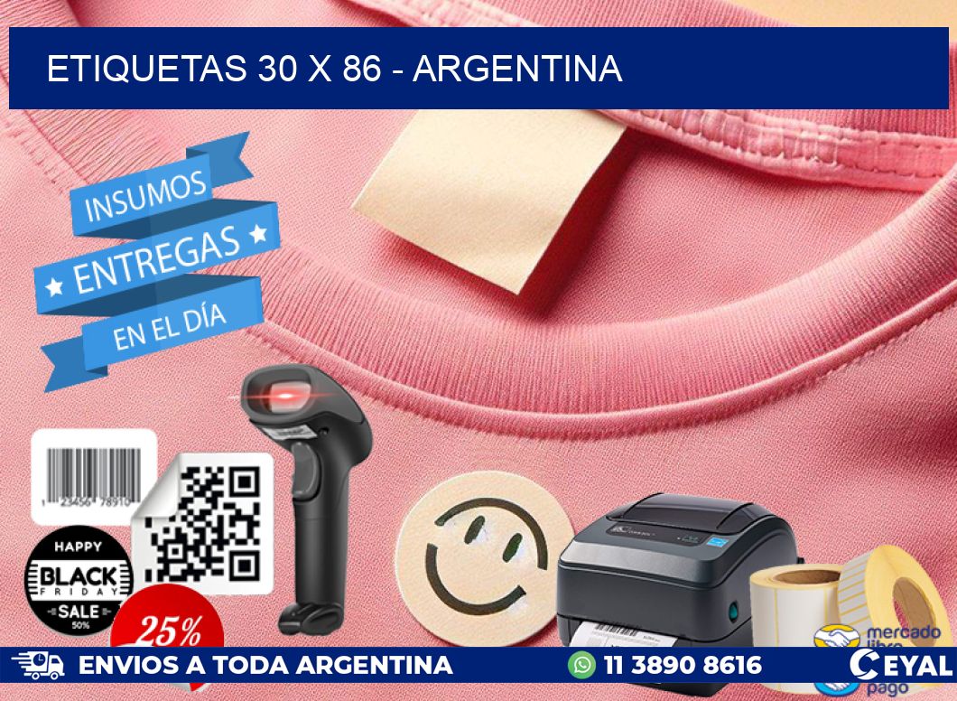 ETIQUETAS 30 x 86 - ARGENTINA