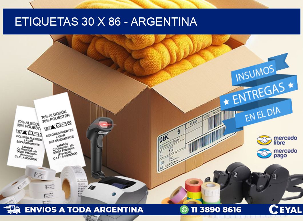 ETIQUETAS 30 x 86 – ARGENTINA