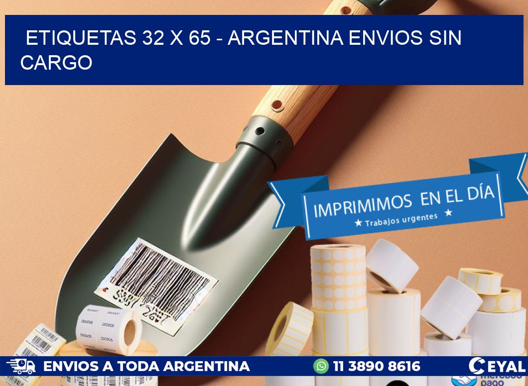 ETIQUETAS 32 x 65 - ARGENTINA ENVIOS SIN CARGO