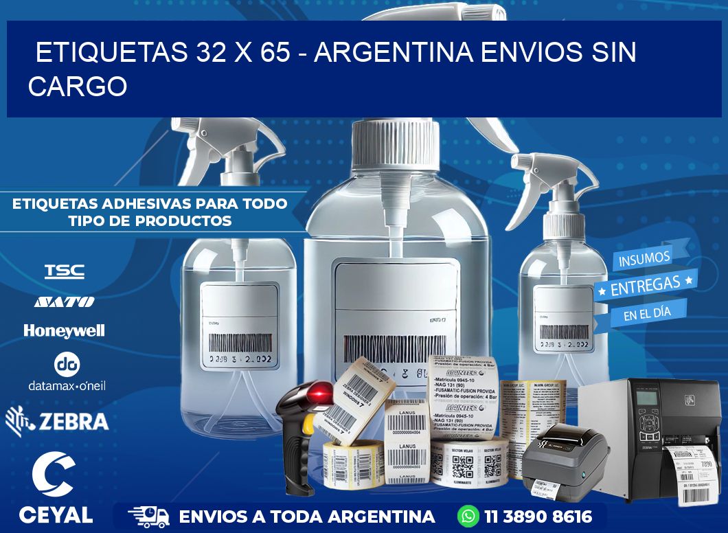 ETIQUETAS 32 x 65 – ARGENTINA ENVIOS SIN CARGO