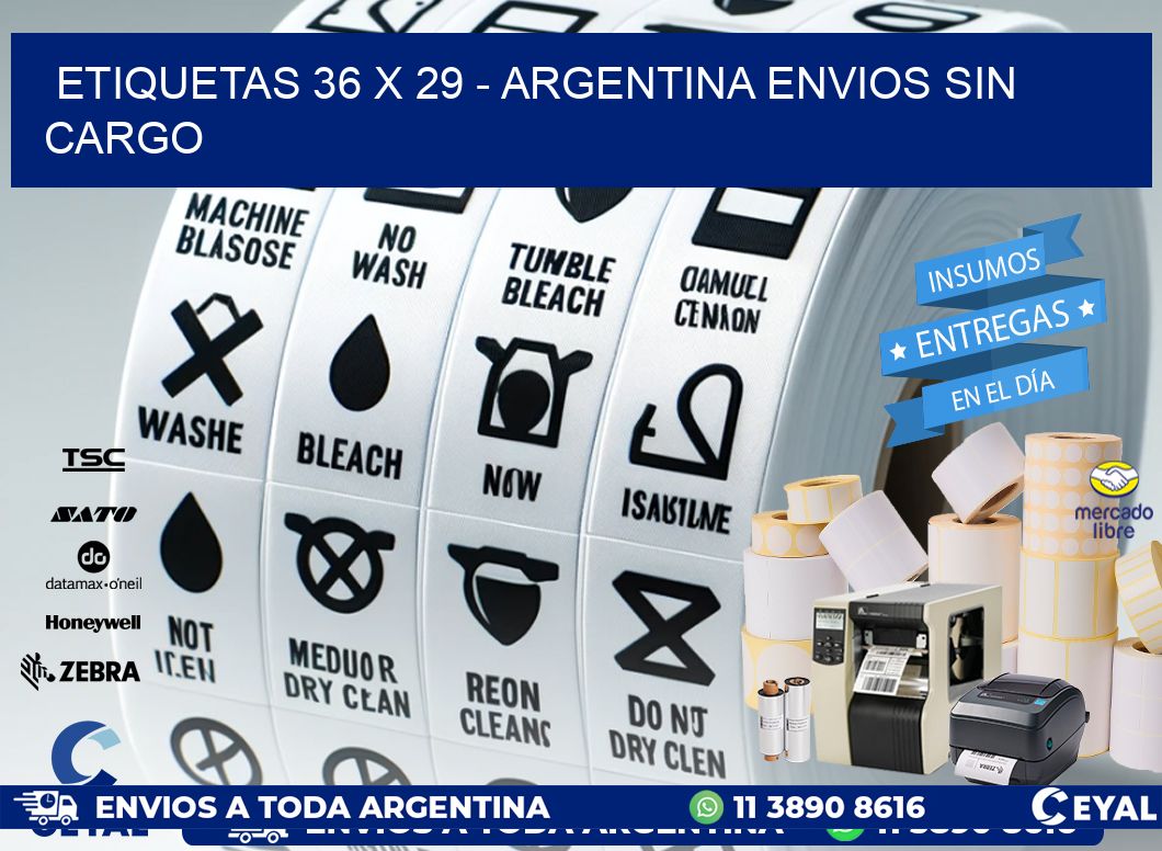 ETIQUETAS 36 x 29 - ARGENTINA ENVIOS SIN CARGO