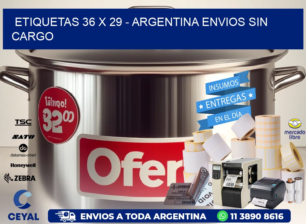 ETIQUETAS 36 x 29 - ARGENTINA ENVIOS SIN CARGO