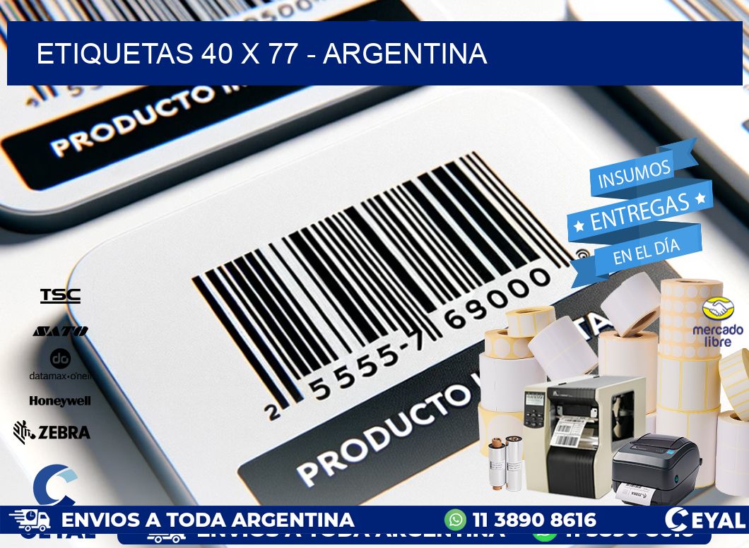 ETIQUETAS 40 x 77 - ARGENTINA