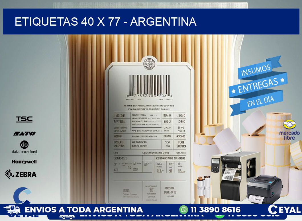 ETIQUETAS 40 x 77 - ARGENTINA