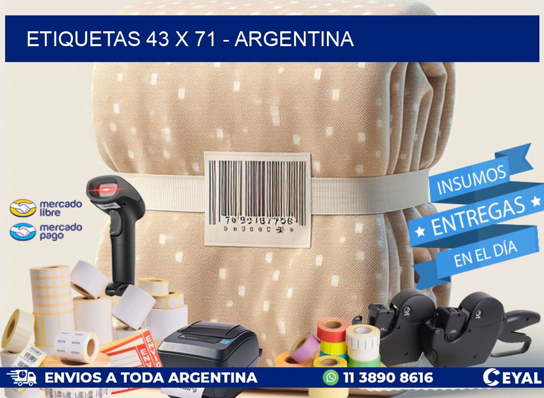 ETIQUETAS 43 x 71 - ARGENTINA