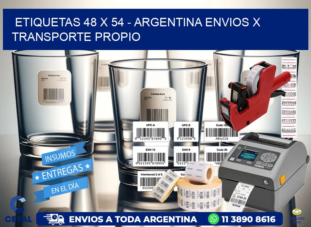 ETIQUETAS 48 x 54 – ARGENTINA ENVIOS X TRANSPORTE PROPIO