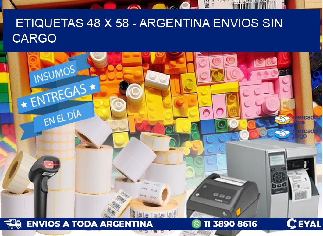 ETIQUETAS 48 x 58 – ARGENTINA ENVIOS SIN CARGO