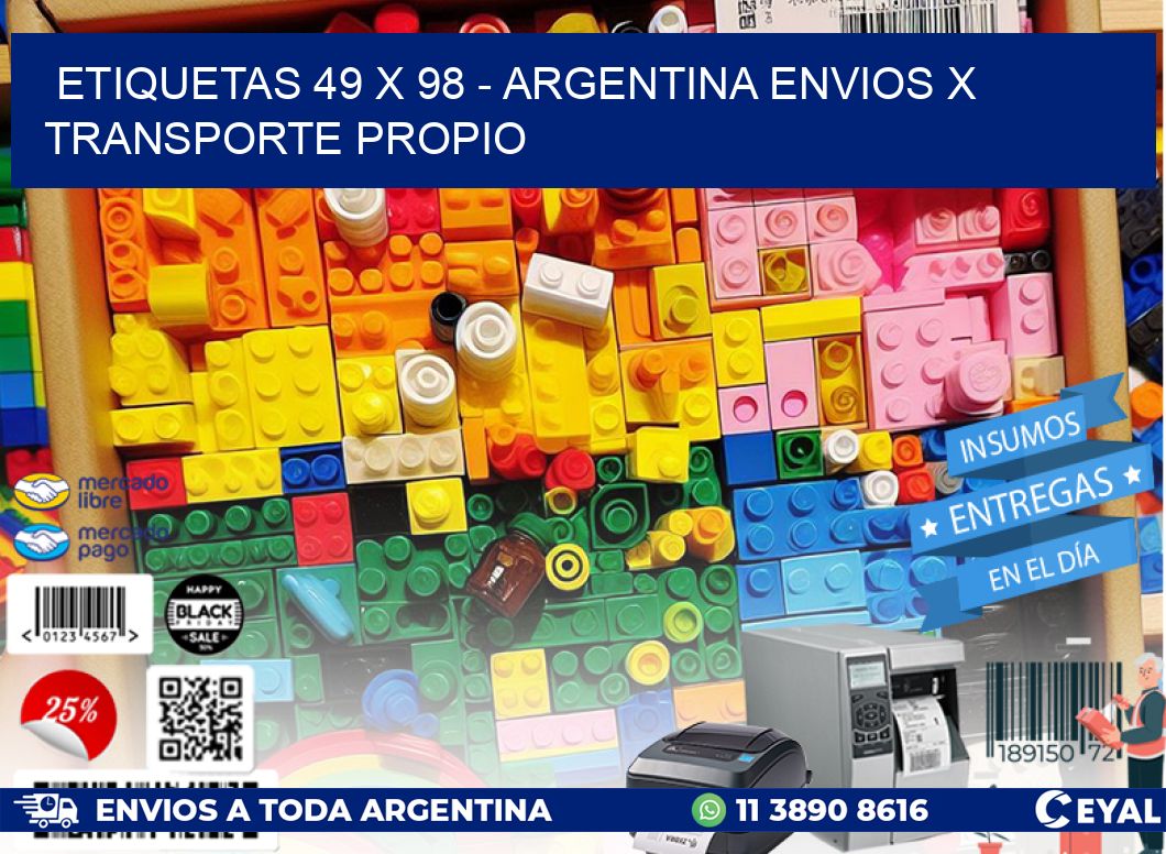 ETIQUETAS 49 x 98 – ARGENTINA ENVIOS X TRANSPORTE PROPIO