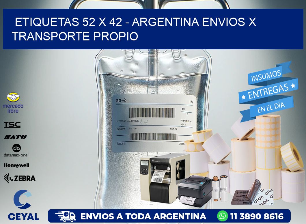 ETIQUETAS 52 x 42 – ARGENTINA ENVIOS X TRANSPORTE PROPIO