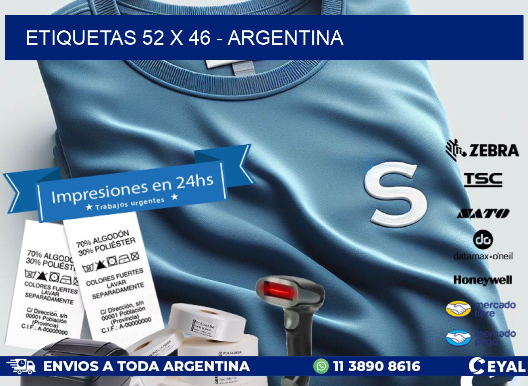 ETIQUETAS 52 x 46 - ARGENTINA